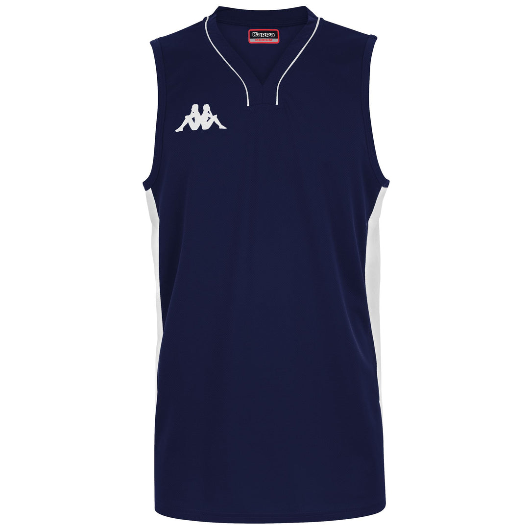 Blue Men's Basketball Sleeveless Training Tank in Textured Fabric 01