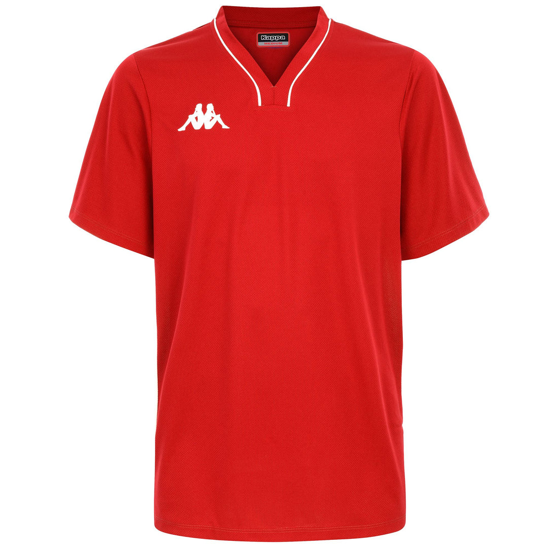 T-shirt d'entraînement de basketball rouge pour homme, coupe classique, en tissu texturé 01