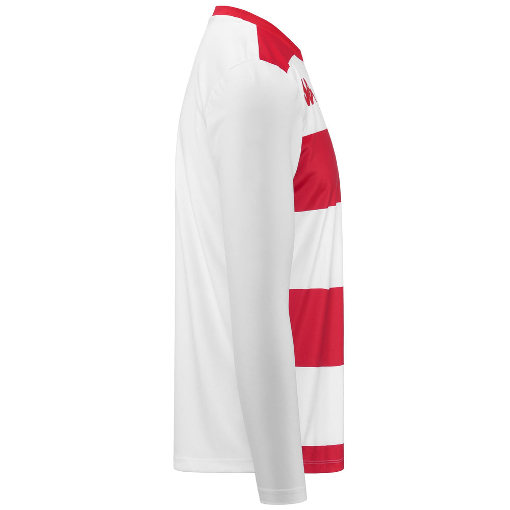 White red Men's Long Sleeve Soccer Game Shirt 02