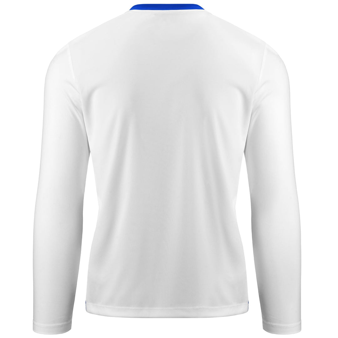 Maillot de football blanc pour homme, coupe classique, en tissu interlock main