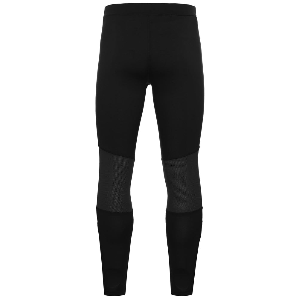 Pantalon de course moulant noir pour homme en tissu interlock extensible 02
