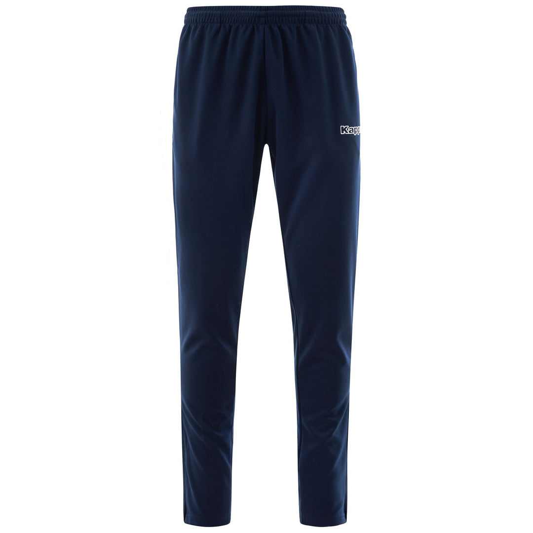 Blue Men's Slim Fit Soccer Training Pants in Piqué Fabric 01