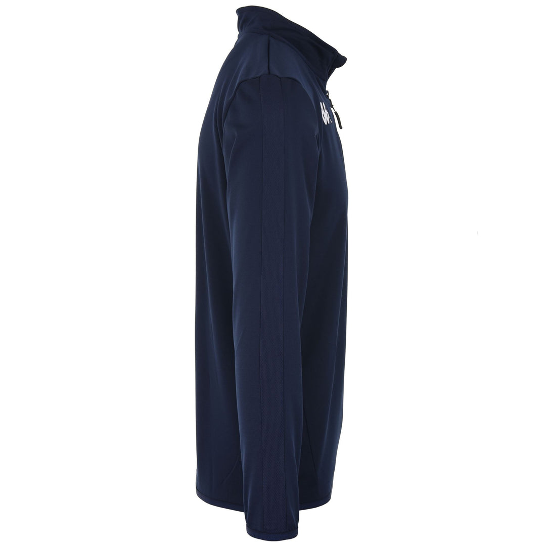 Maglione da allenamento da calcio da uomo, blu, vestibilità slim, in tessuto interlock. main