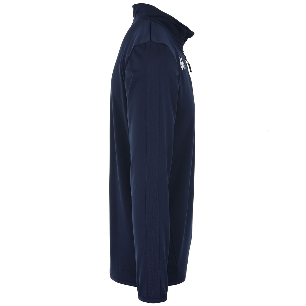 Blue Men's Slim Fit Football Training Jumper in Interlock Fabric 02
