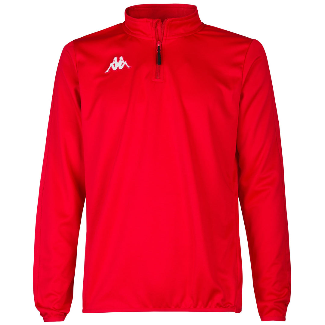 Red Men's Slim Fit Fleece Jumper for Football 01