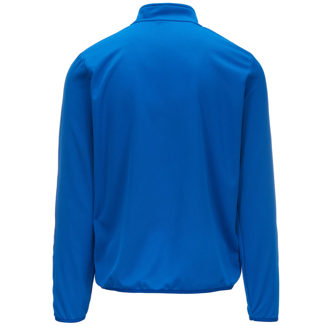Blue Men's Slim Fit Soccer Fleece Jumper with Half Zip Opening main