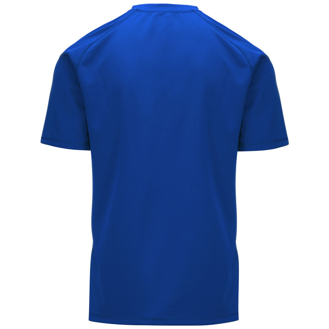Maillot d'entraînement de rugby bleu pour homme, coupe ajustée main