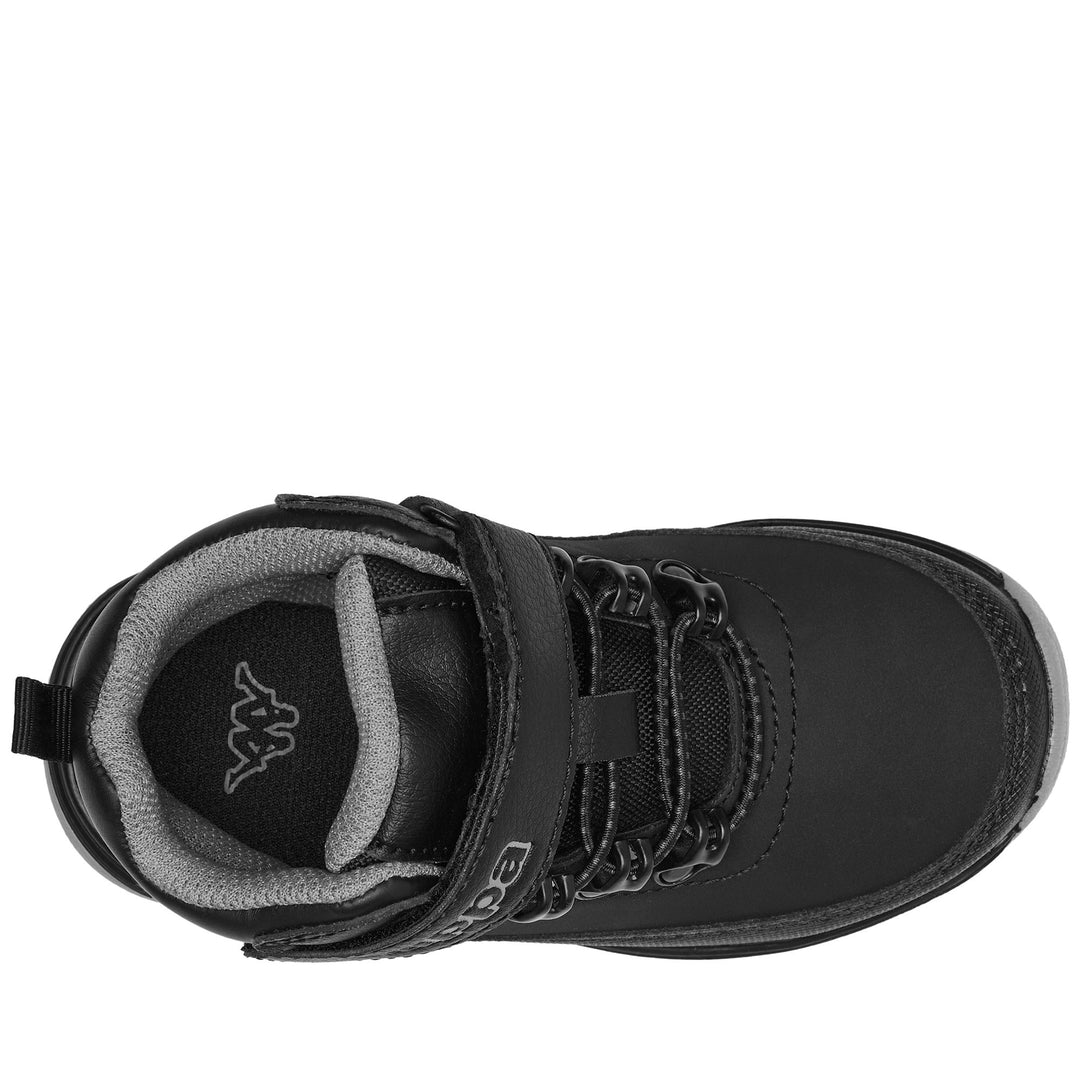 Black and Grey Kid's Walking Laced Ankle Boots main