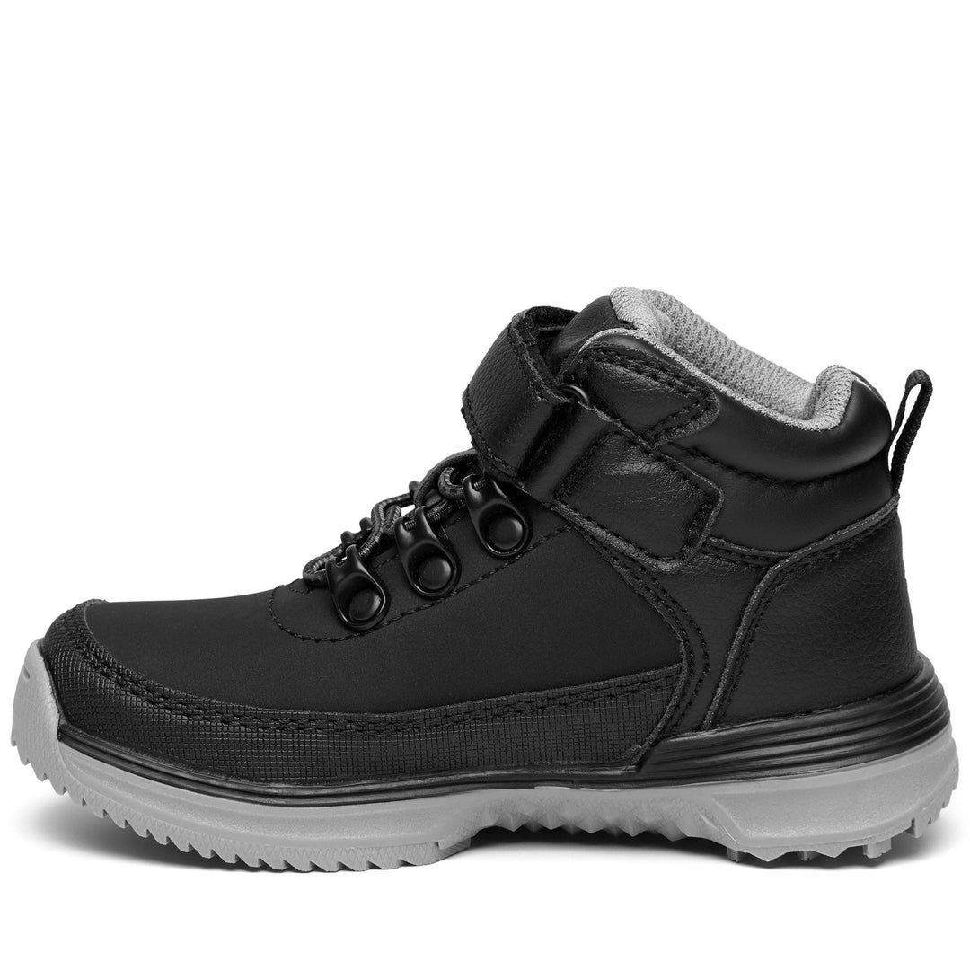 Black and Grey Kid's Walking Laced Ankle Boots main