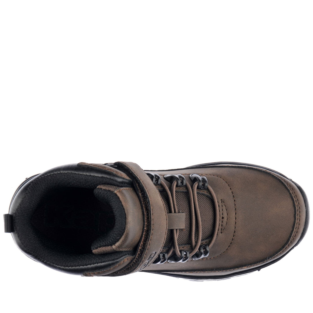 Brown unisex Kids' Laced Ankle Boots with Synthetic Leather main