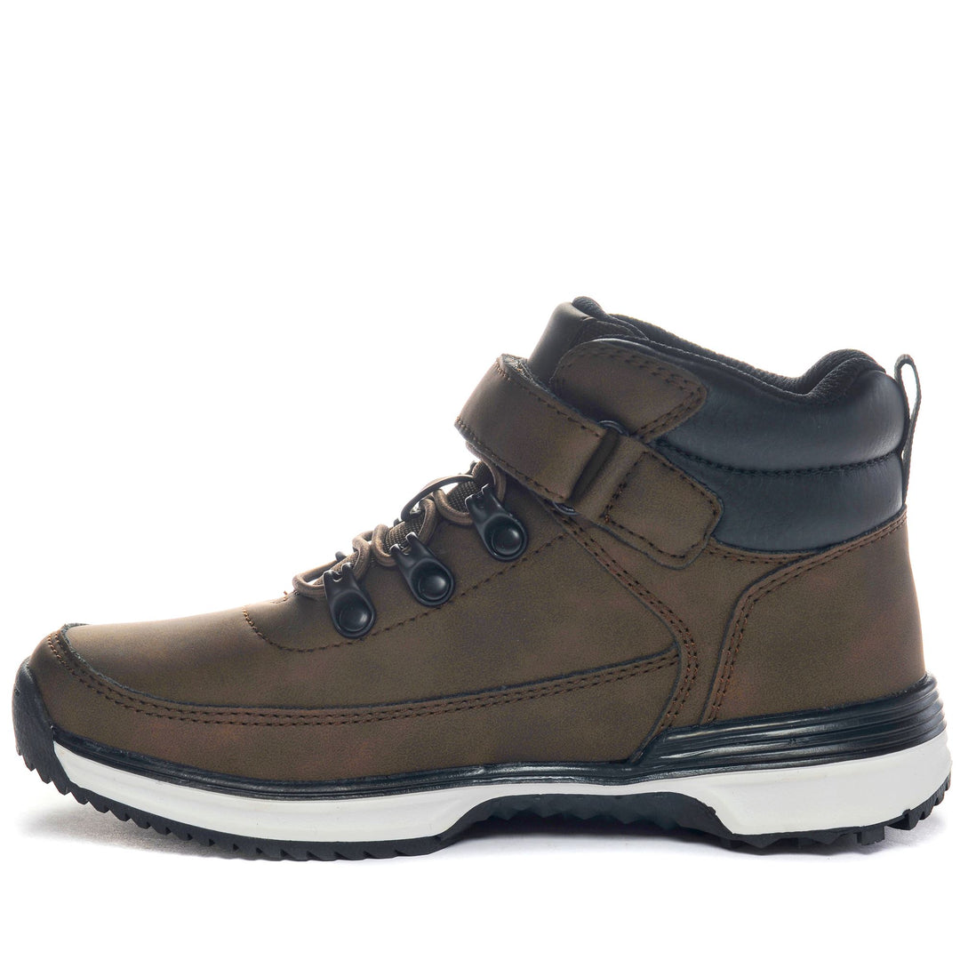 Brown unisex Kids' Laced Ankle Boots with Synthetic Leather main