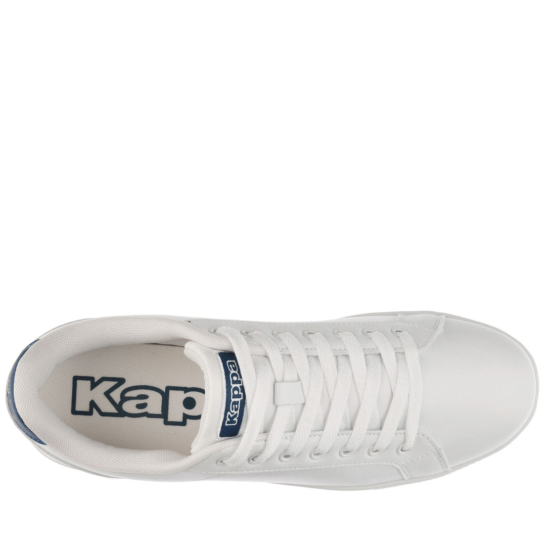 Sneakers Unisex LOGO  GALTER 5 Low Cut WHITE-BLUE PETROL Dressed Back (jpg Rgb)		