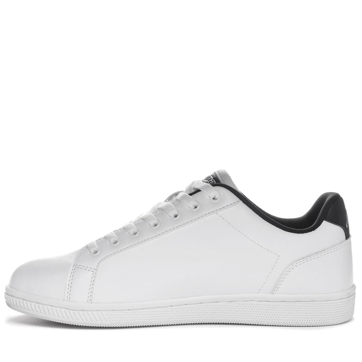Sneakers Unisex LOGO  GALTER 5 Low Cut WHITE - BLACK Dressed Side (jpg Rgb)		