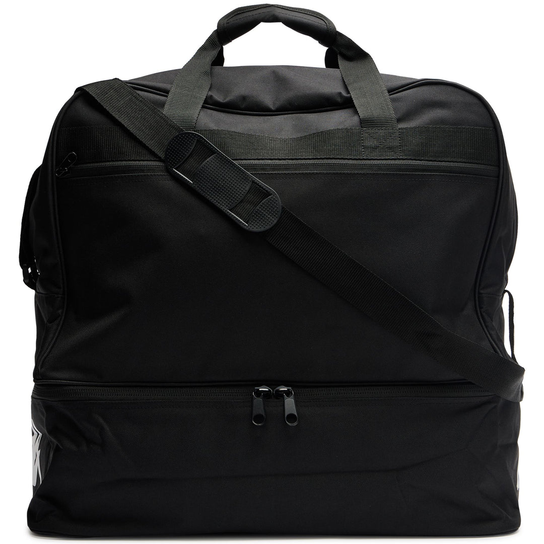 Black Unisex Football Duffle with Hard Base. 01