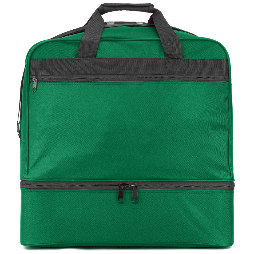 Green Unisex Football Duffle with Hard Base. 01