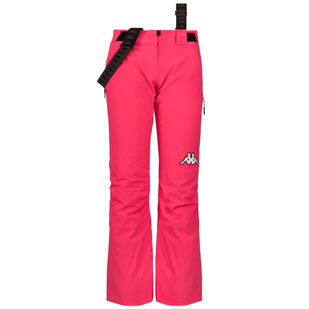 Pink Women's Slim Fit Padded Ski Trousers with Water Protection 01