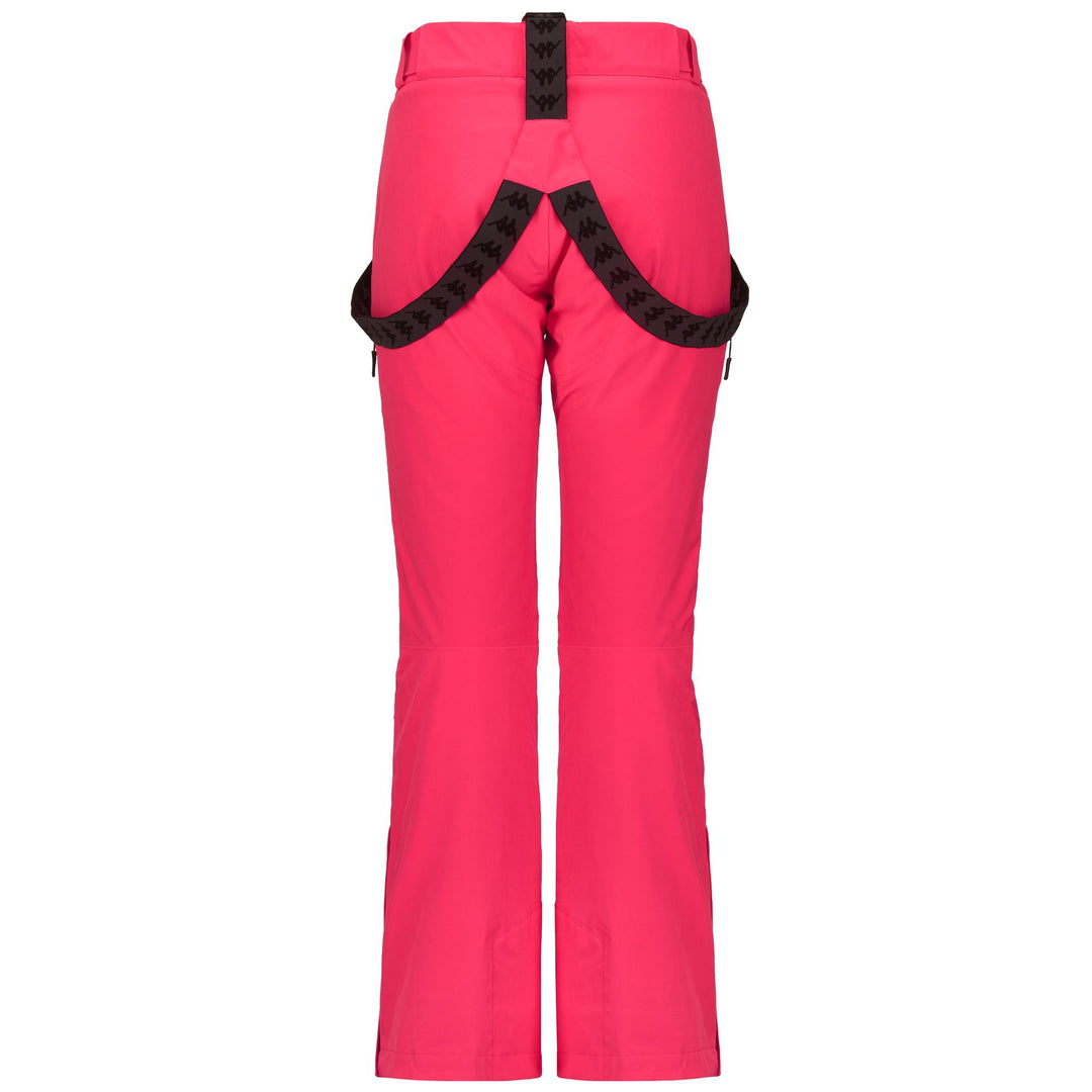 Pink Women's Slim Fit Padded Ski Trousers with Water Protection main