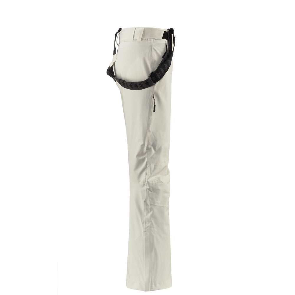 Pants Woman 6CENTO 634 Sport Trousers WHITE MILK-BLACK Dressed Front (jpg Rgb)	