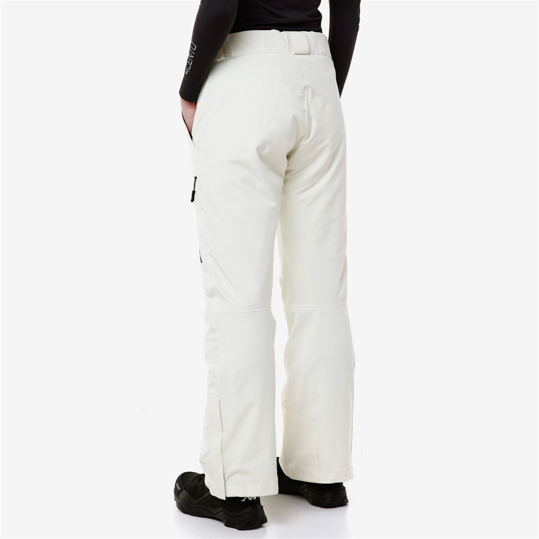 Pants Woman 6CENTO 634 Sport Trousers WHITE MILK-BLACK Detail Double				