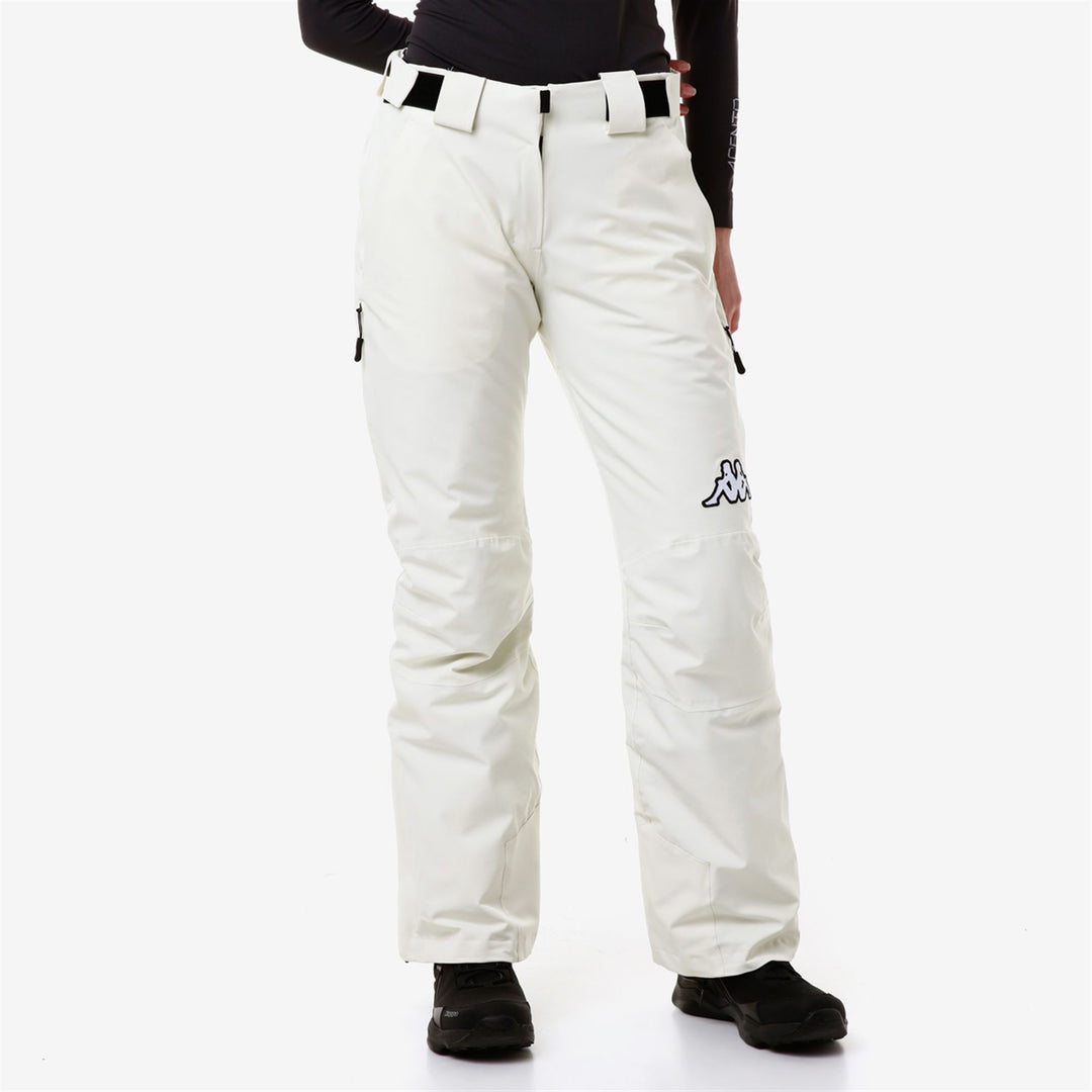 Pants Woman 6CENTO 634 Sport Trousers WHITE MILK-BLACK Detail (jpg Rgb)			