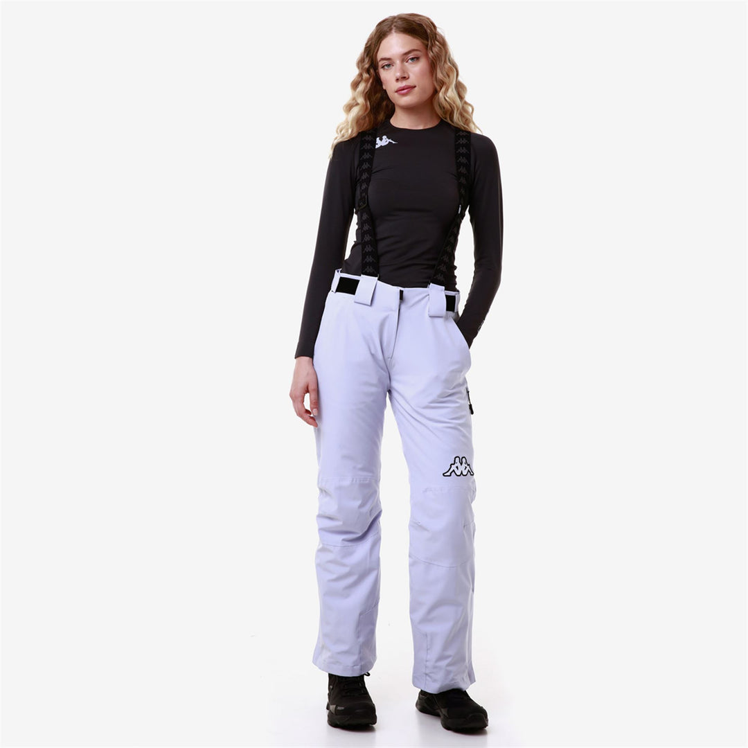 Pants Woman 6CENTO 634 Sport Trousers VIOLET LILAC-BLACK Dressed Back (jpg Rgb)		