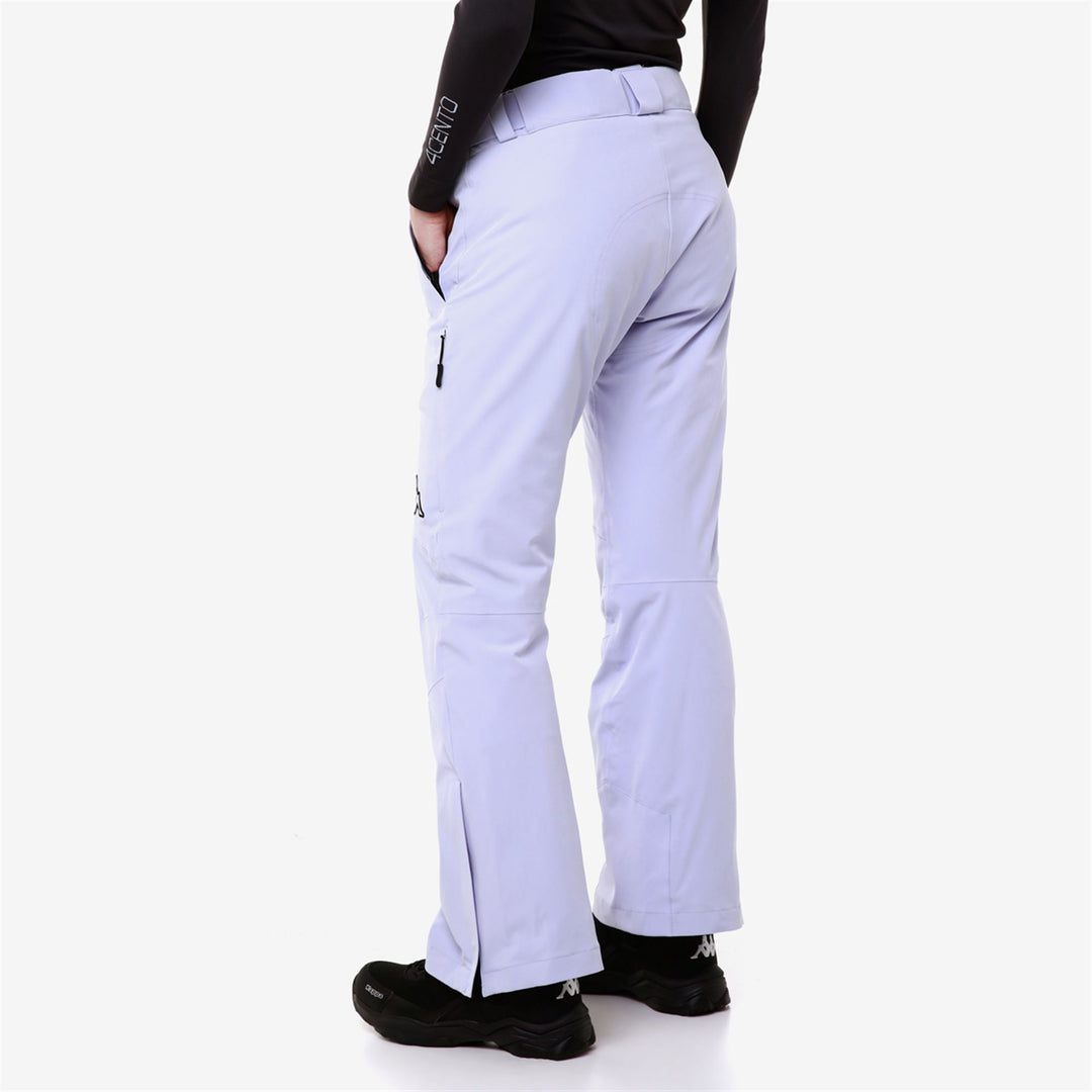 Pants Woman 6CENTO 634 Sport Trousers VIOLET LILAC-BLACK Detail Double				
