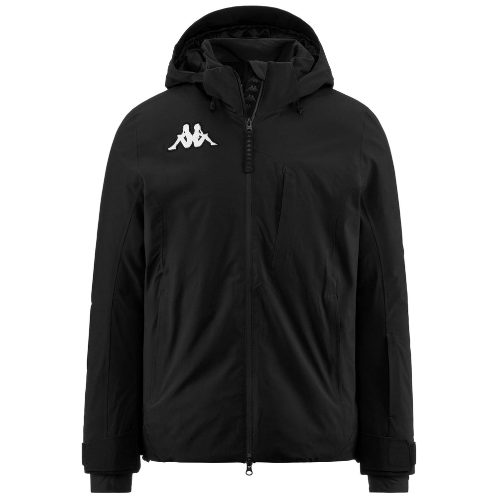 Veste de ski noire pour homme, coupe ajustée, rembourrée et imperméable 02