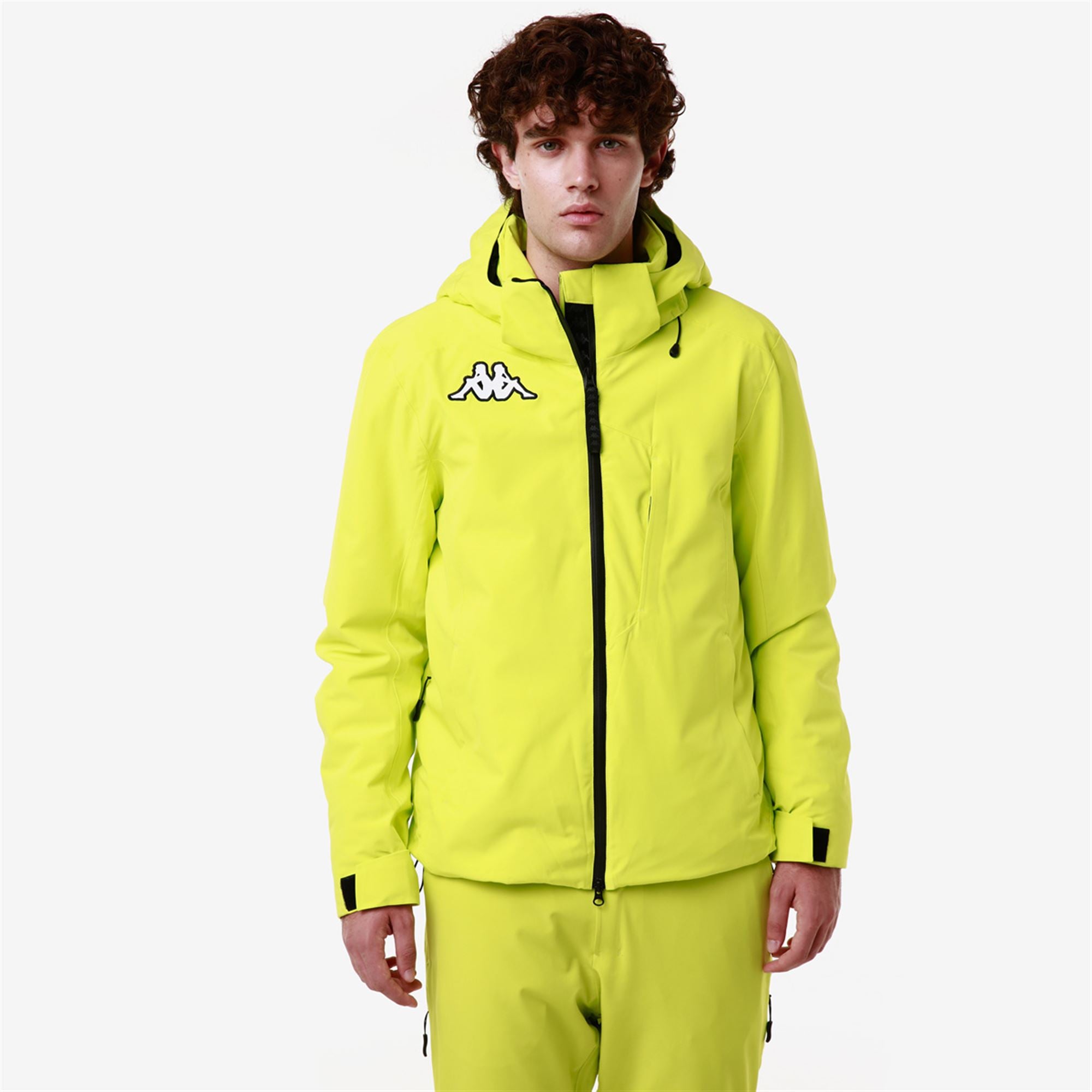 フェイエノールト kappa M Yellow Men's Slim Fit Ski Padded Jacket with Water Protection | Kappa