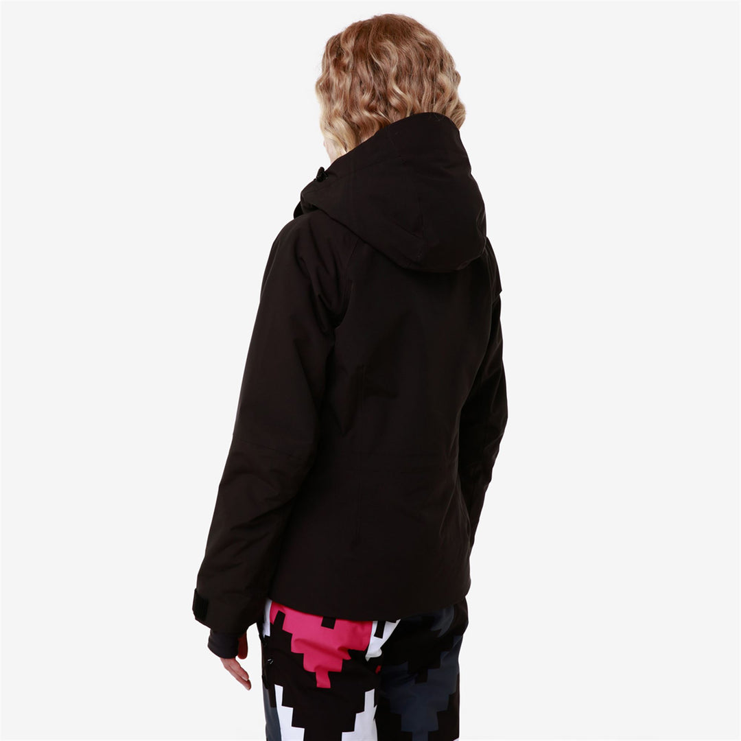 Giacca da Sci Donna Nera con Imbottitura Impermeabile main