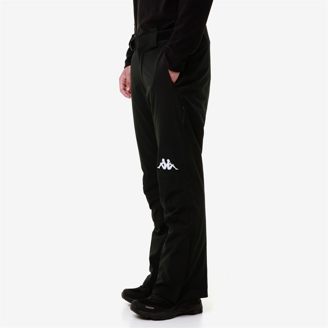 Pants Man 6CENTO 664 Sport Trousers BLACK Dressed Front Double		