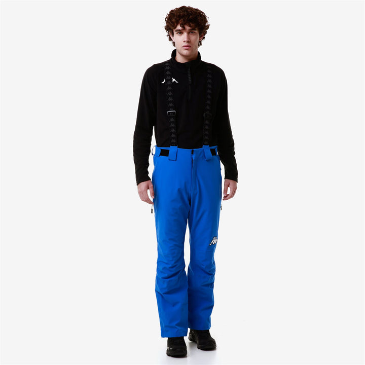 Pants Man 6CENTO 664 Sport Trousers BLUE PRINCESS-BLACK Dressed Back (jpg Rgb)		