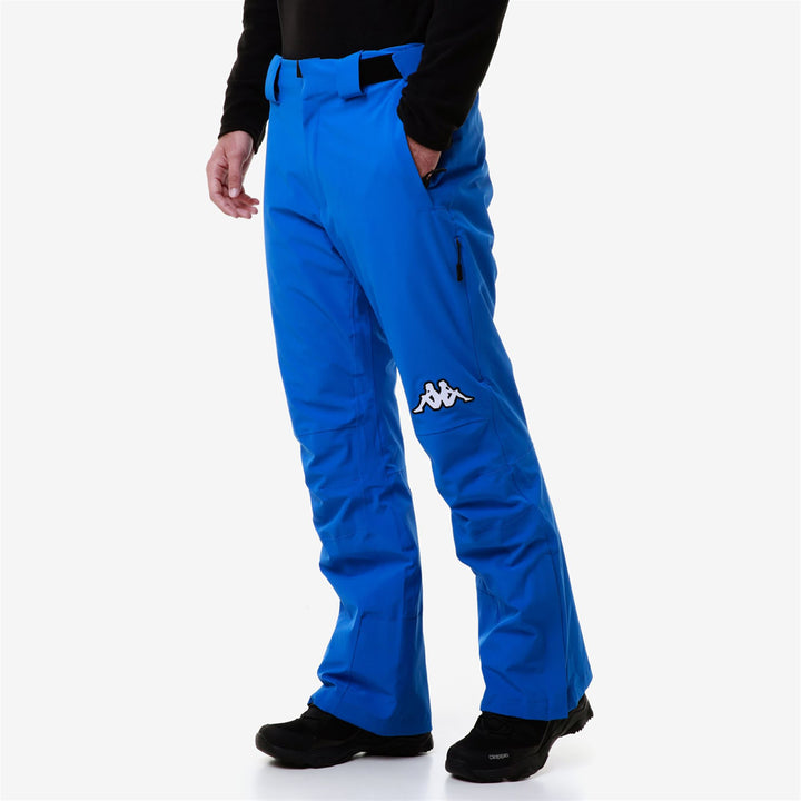 Pants Man 6CENTO 664 Sport Trousers BLUE PRINCESS-BLACK Dressed Front Double		