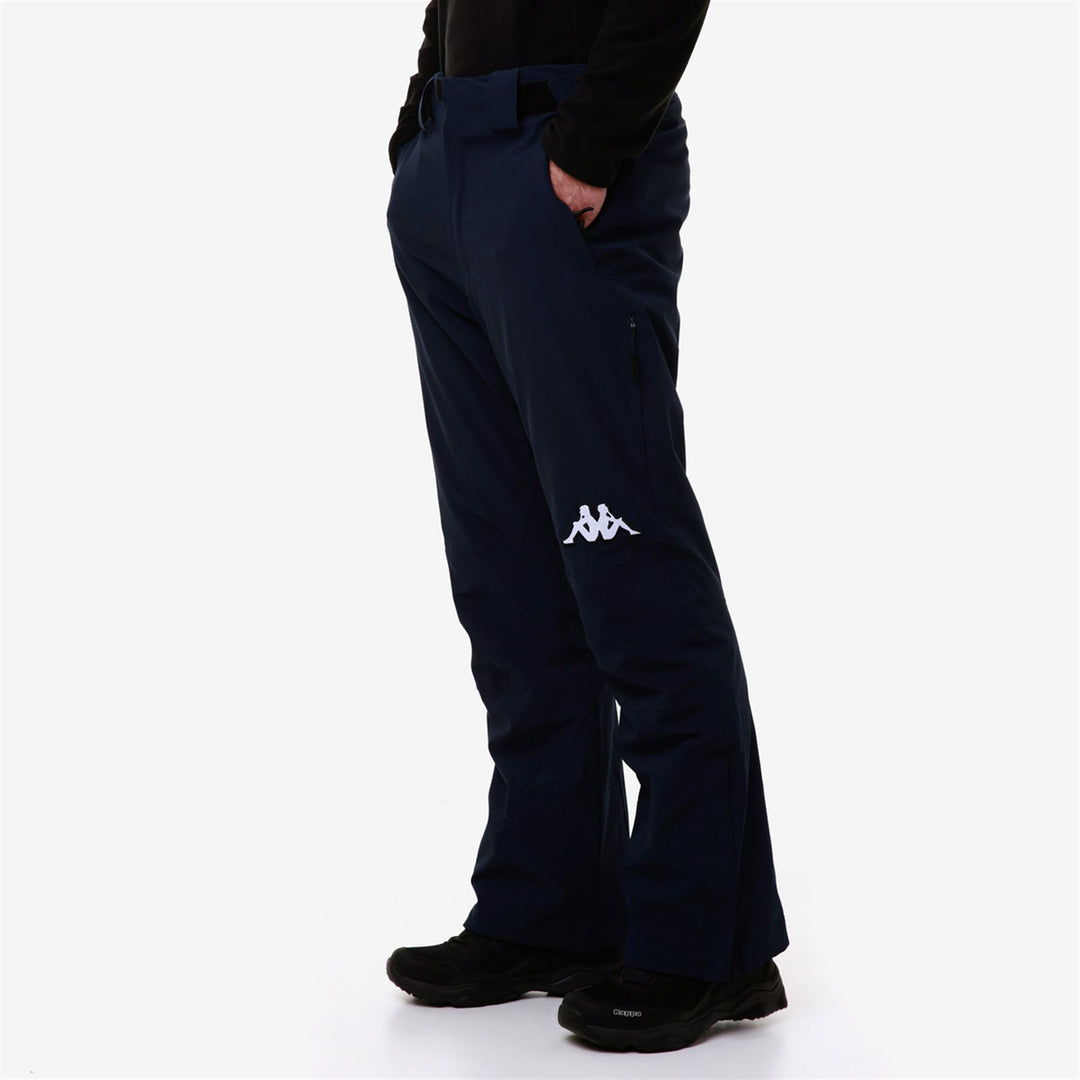 Pants Man 6CENTO 664 Sport Trousers BLUE DK- BLACK Dressed Front Double		