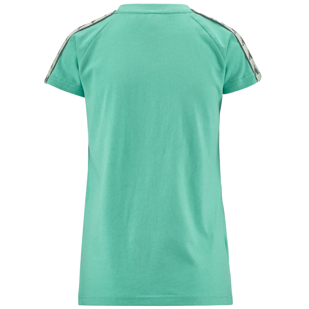 T-ShirtsTop Woman 222 BANDA  APAN T-Shirt GREEN SAGE-BEIGE-GREY Dressed Side (jpg Rgb)		