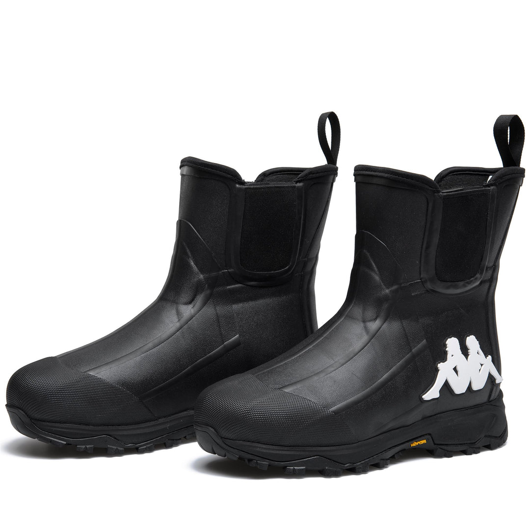 Black Unisex Outdoor Mid Cut Boots with VIBRAM Outsole 01