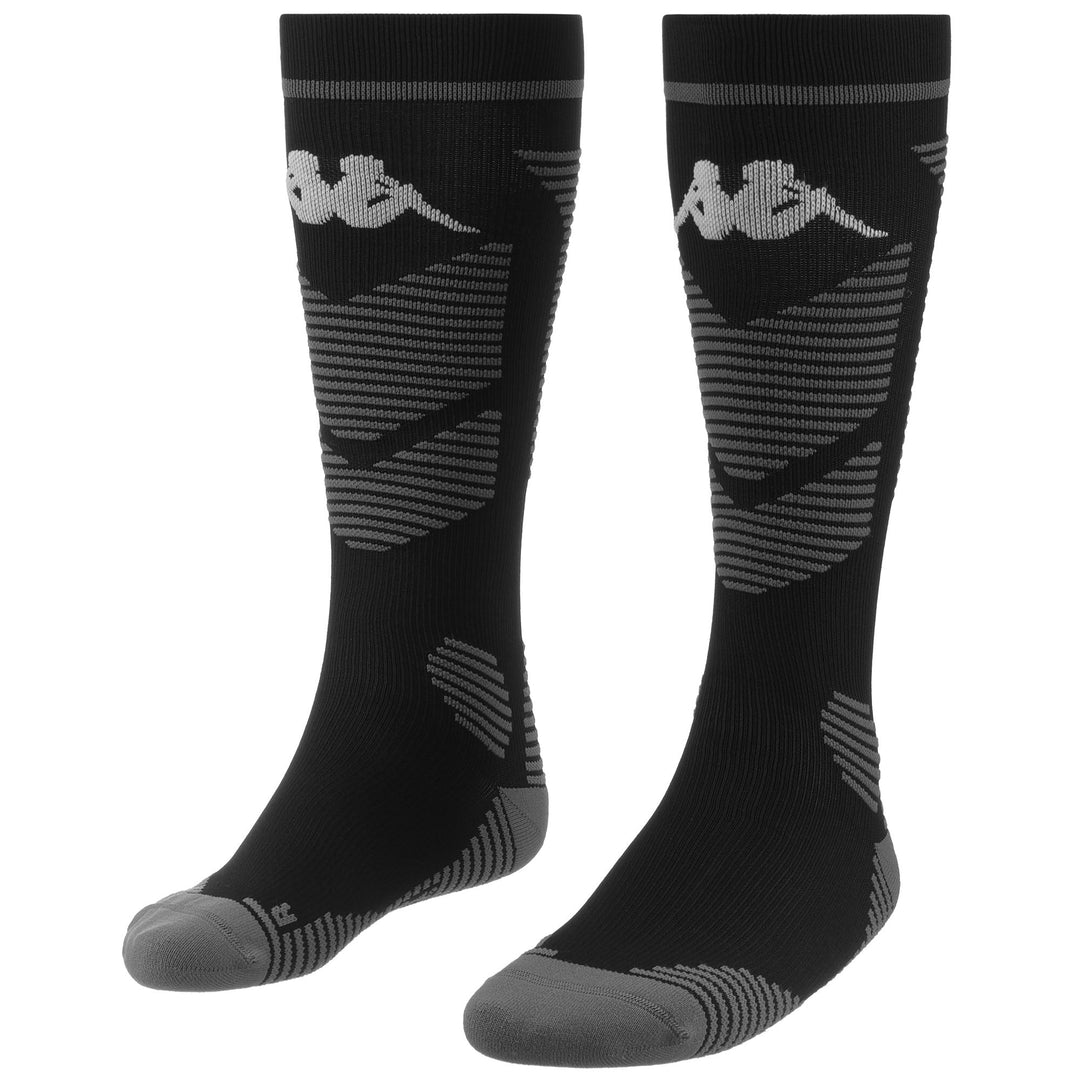 Chaussettes de ski noires unisexes fonctionnelles montantes jusqu'aux genoux 01