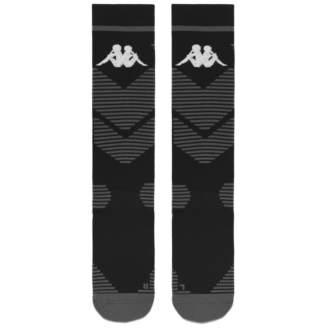 Chaussettes de ski noires unisexes fonctionnelles montantes jusqu'aux genoux main