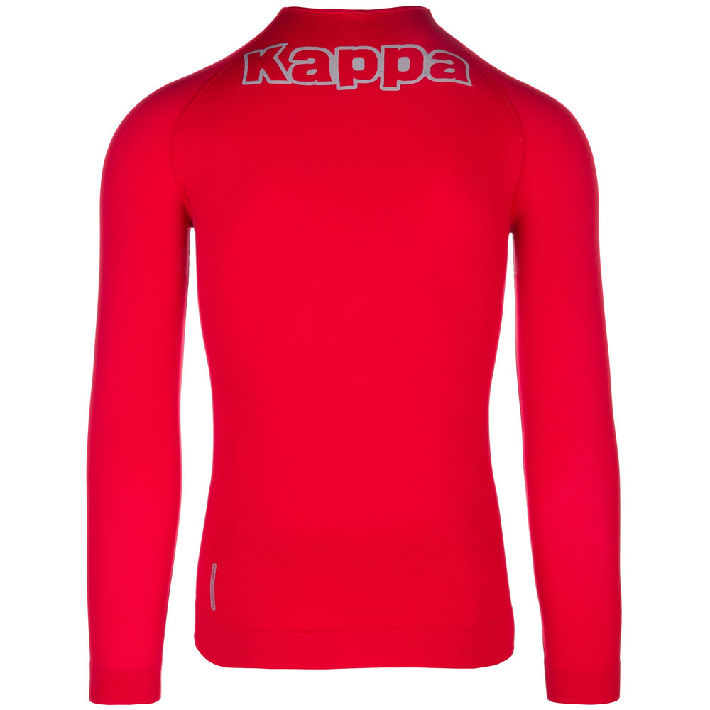 Red Unisex Kappa Combat Skin Fit Long Sleeve T-Shirt 02