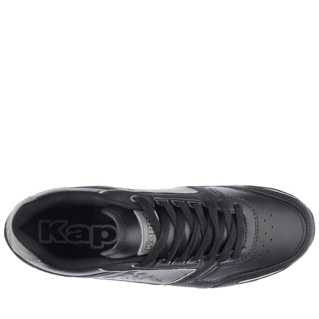 Sneakers Unisex LOGO VOGHERA 5 Low Cut BLACK-GREY DK Dressed Back (jpg Rgb)		