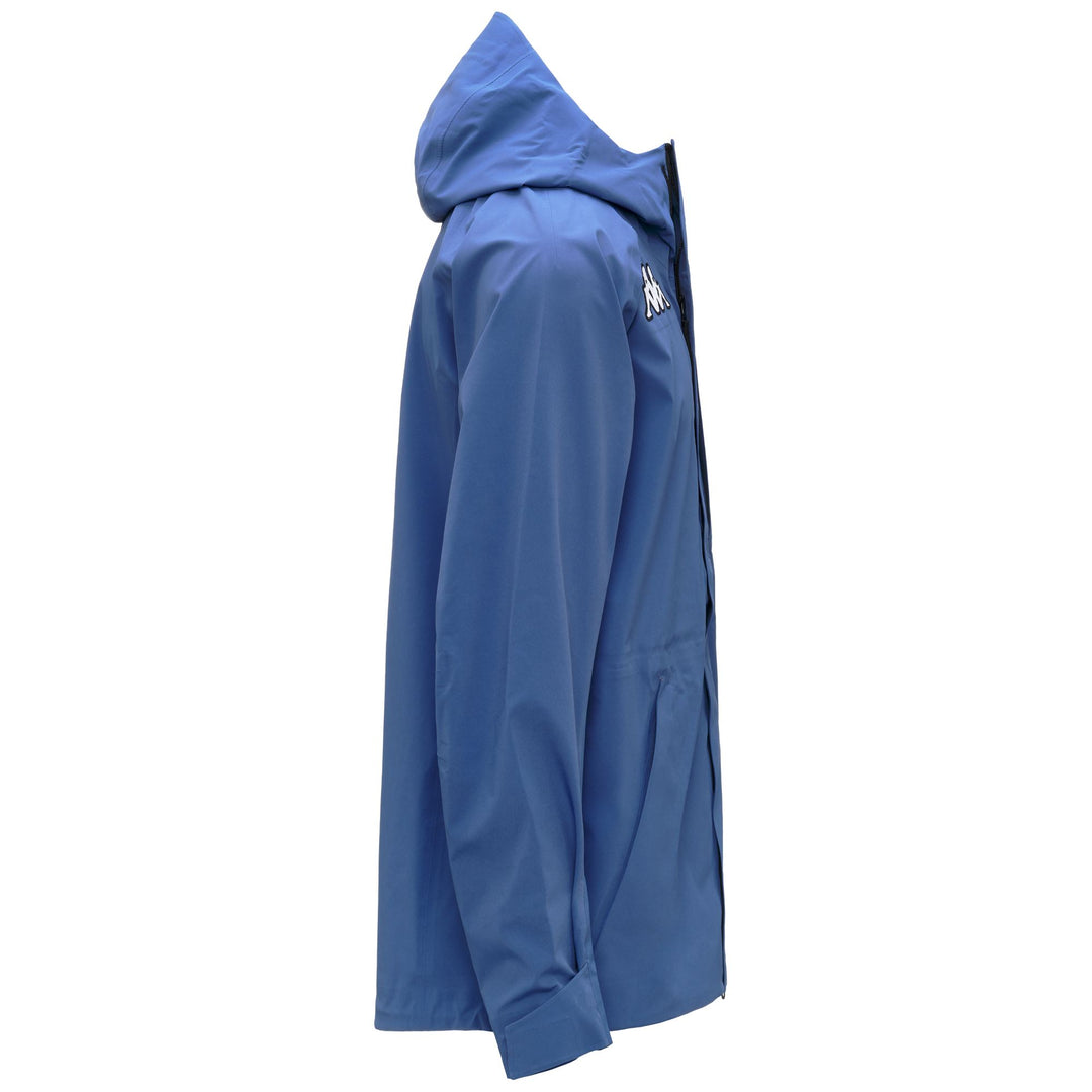 Veste de ski imperméable bleue pour homme, coupe ajustée main