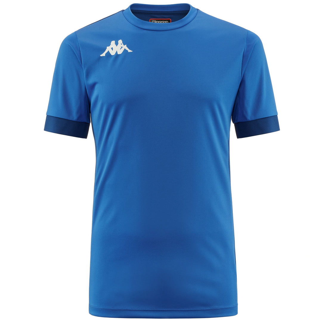 Men's Blue Regular Fit Soccer Training Shirt in Mesh Fabric 01