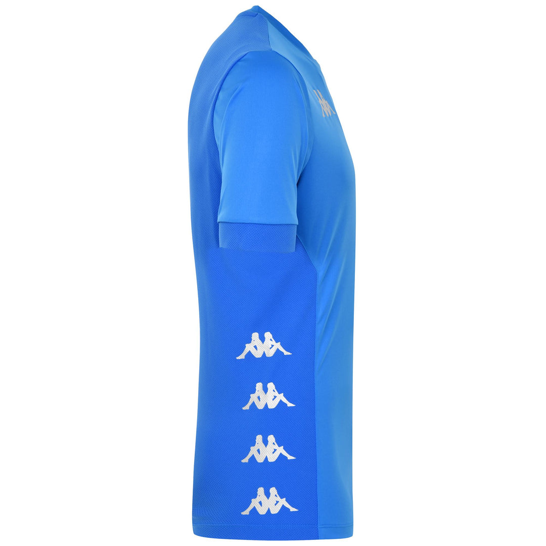 Maglia da calcio da uomo blu vestibilità regular in tessuto a rete main