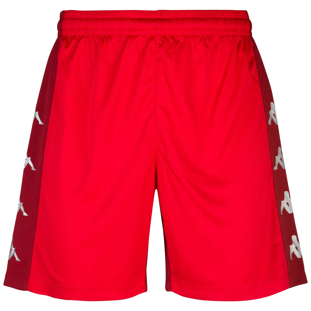 Short de football rouge pour homme, coupe ajustée, en tissu interlock et mesh 01