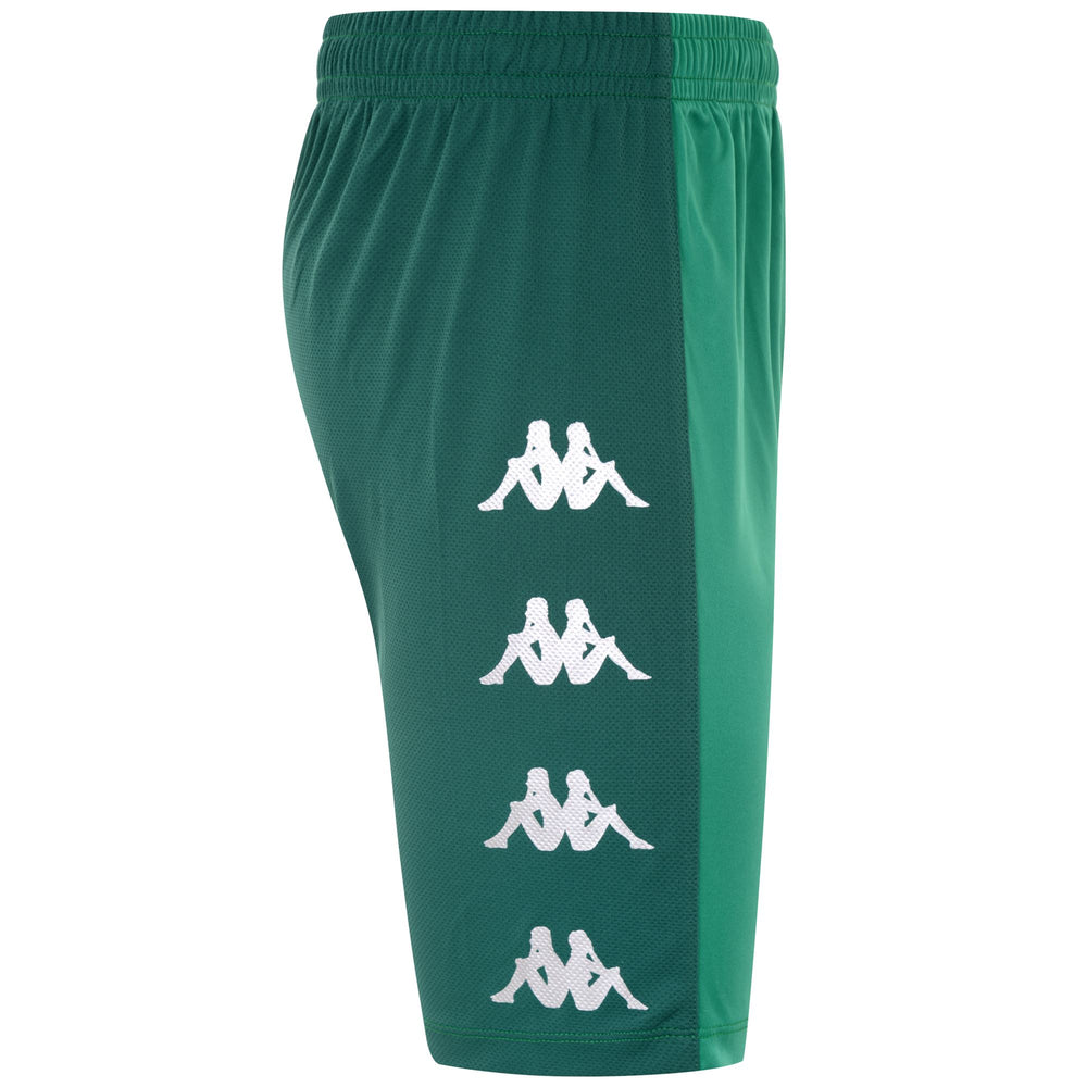 Pantaloncini da allenamento di calcio slim fit da uomo verdi 02
