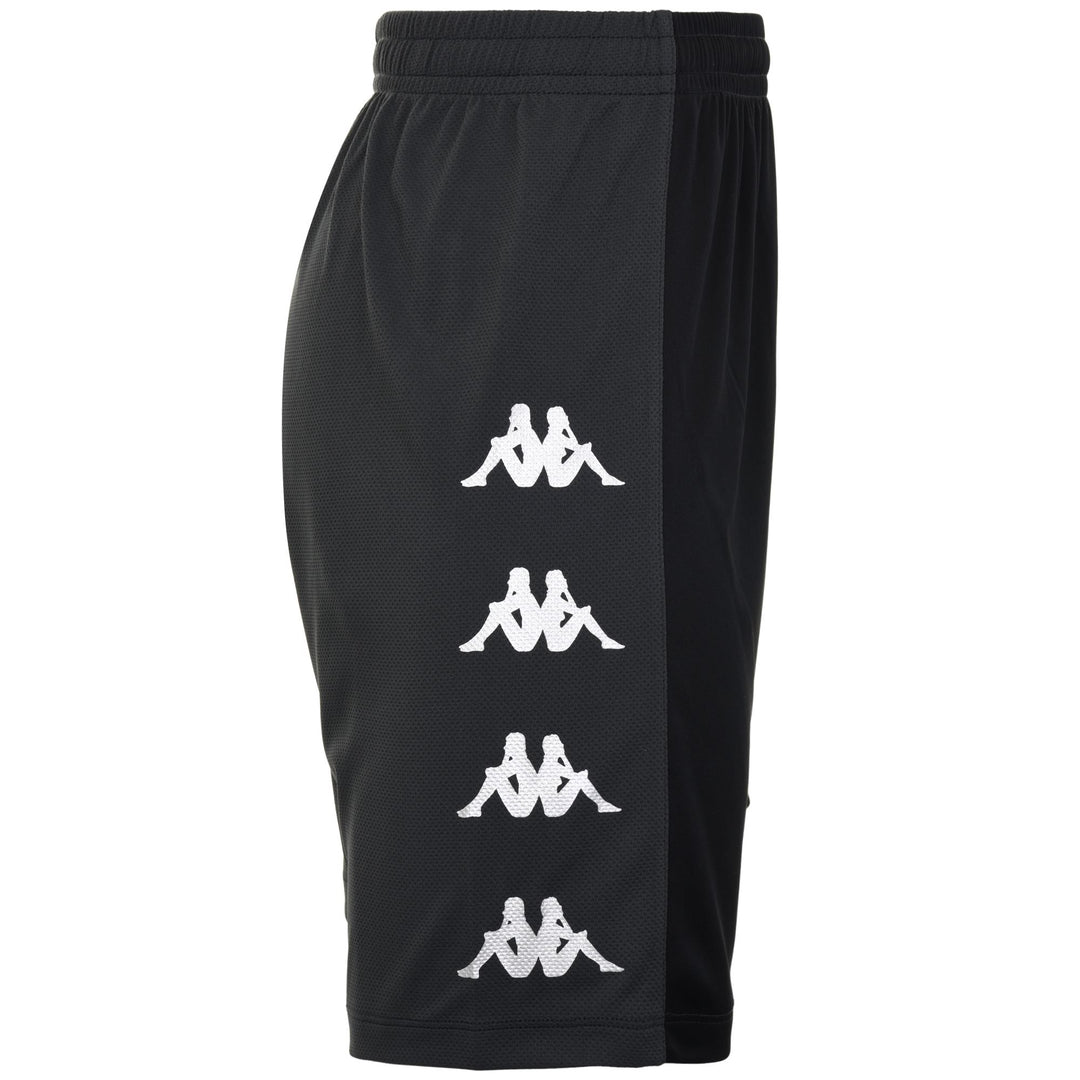 Pantaloncini da calcio neri slim fit da uomo in tessuto interlock main