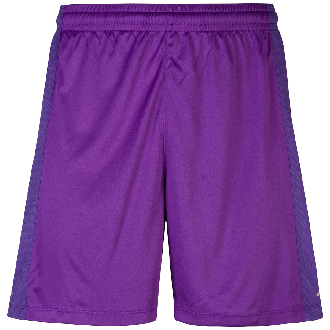 Short de football slim fit pour homme, violet, en tissu interlock et mesh 01