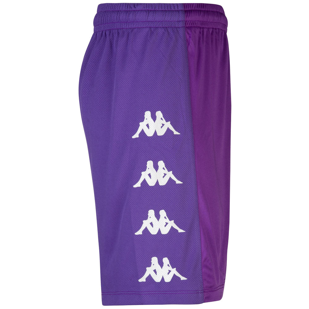 Short de football slim fit pour homme, violet, en tissu interlock et mesh 02