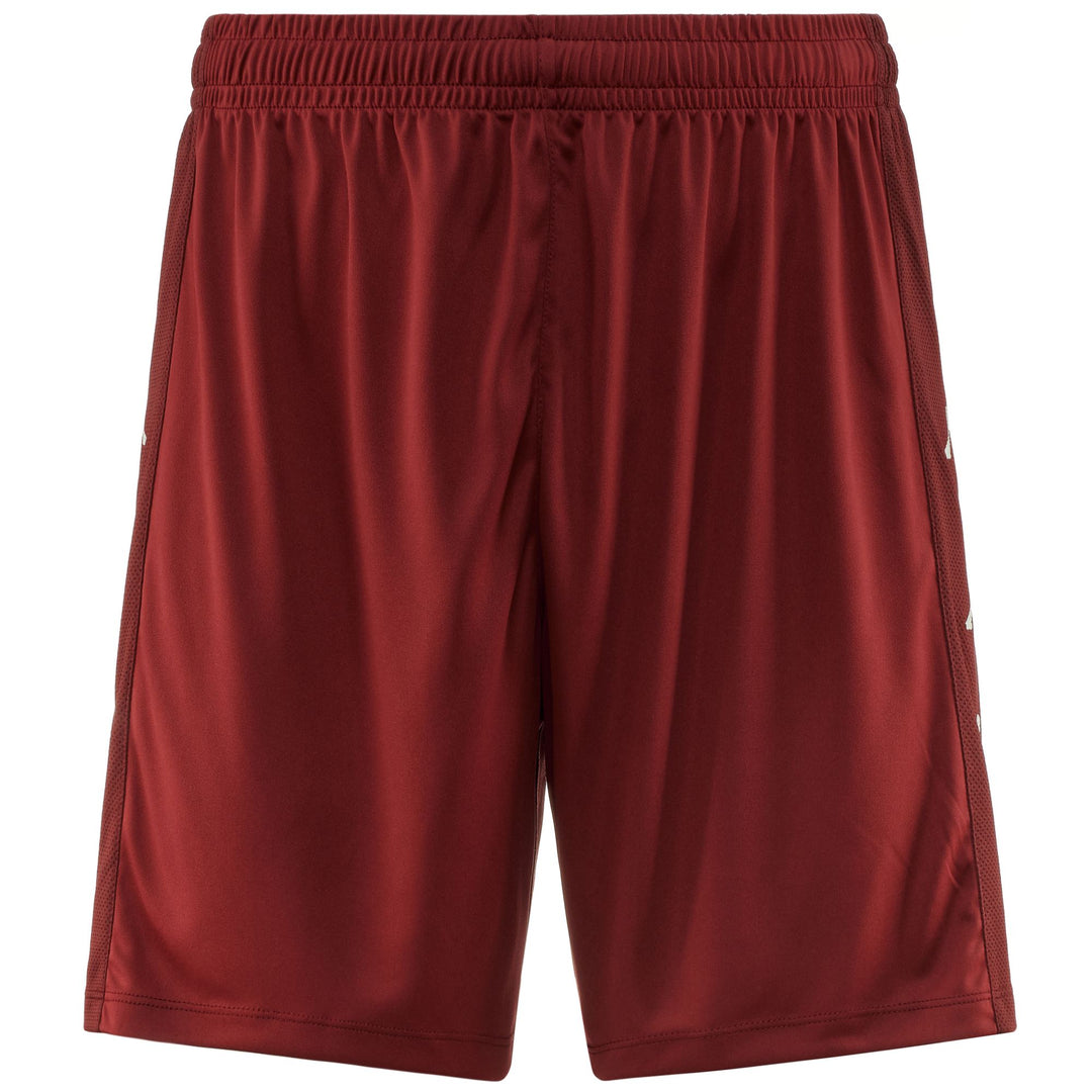 Short d'entraînement de football pour homme, coupe ajustée, rouge, en tissu interlock et mesh 01