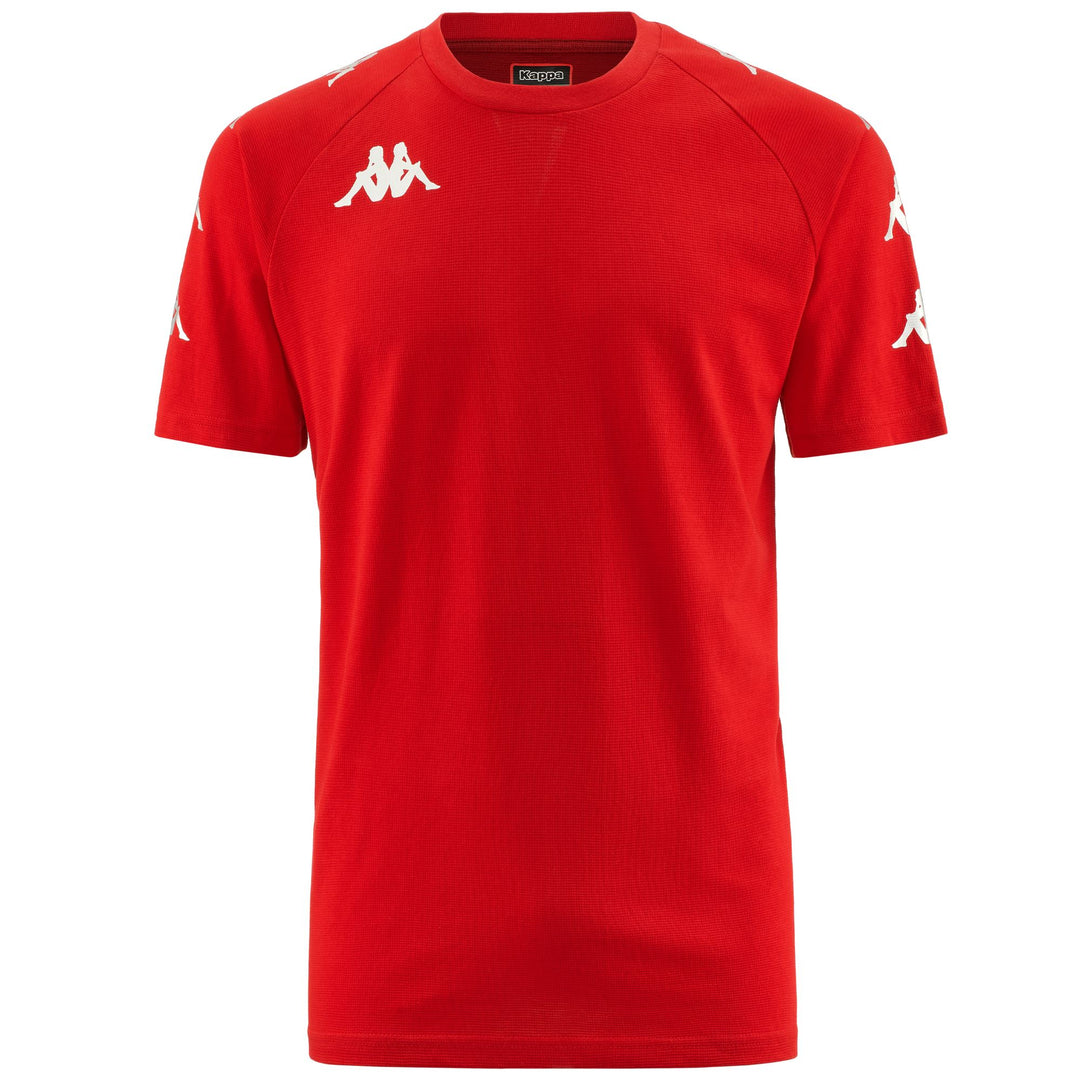 Dark Red Men's Football T-Shirt in Cotton Blend 01