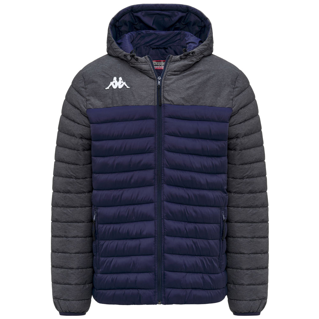 Blue Men's Slim Fit Training Hooded Jacket in Water Repellent Fabric 01